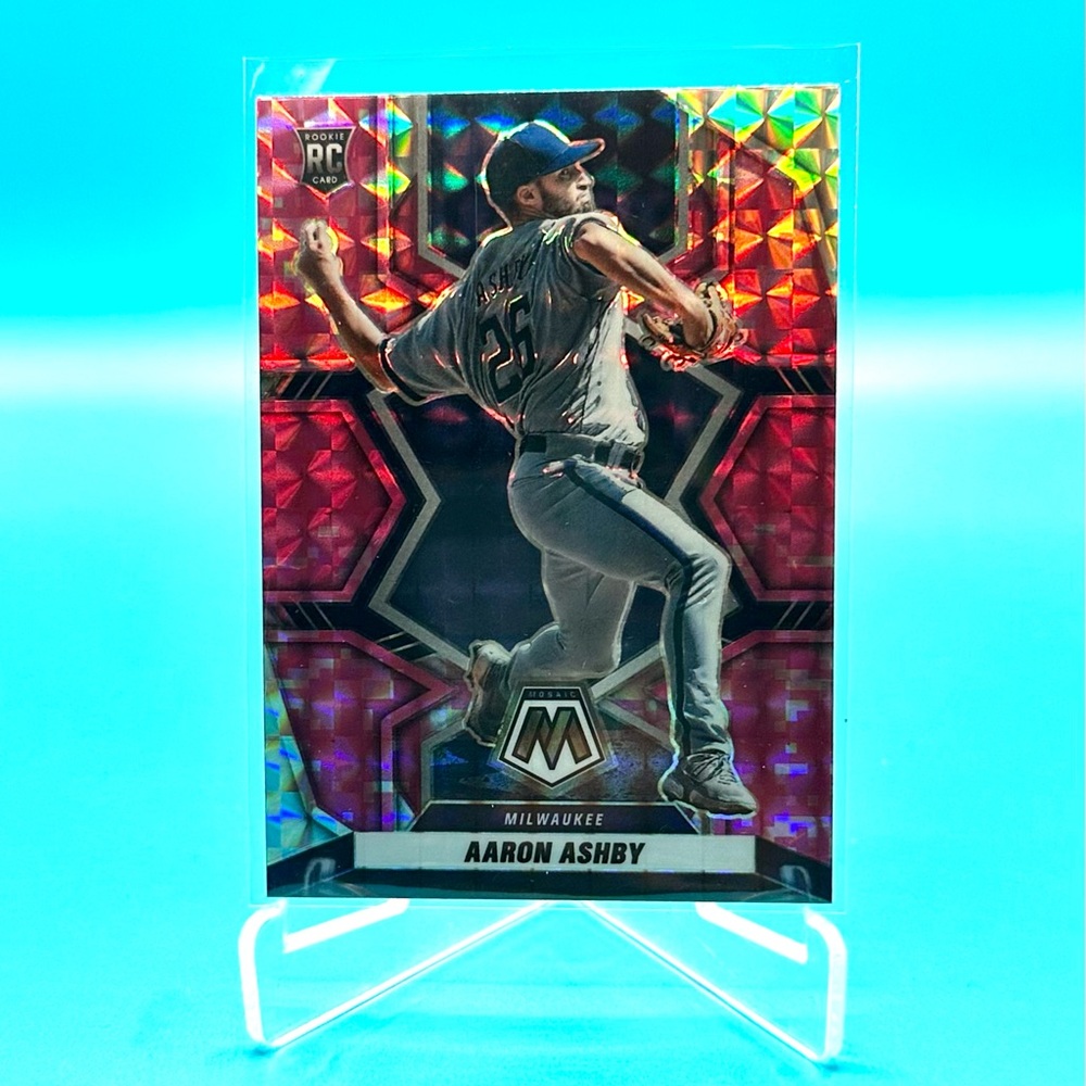 2022 Panini Mosaic Aaron Ashby Pink Camo Mosaic Prizm Rookie! 😱#231